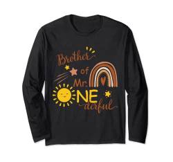 Brother Of Mr One-derful Party Boho Sun Bro Junge 1. Geburtstag Langarmshirt von Family Look Boho Earth Colors Decorations Gifts