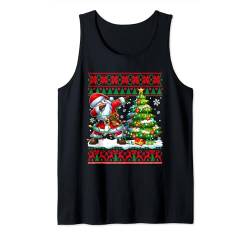 Santa Dabbing Christmas Tree Colorful Lights Sweater Tank Top von Family Lover Christmas Costume