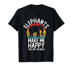 Elephant Makes Me Happy You Not So Much Shirts Elefant T-Shirt von Family Matching Christmas Thanksgiving Halloween T