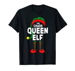 Karneval oder Weihnachten Party Kostüm - Die Chaos Königin Elf T-Shirt von Family Matching Elves Gifts Collection
