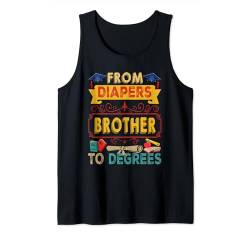 Vintage Proud Brother From Diapers To Degrees Graduation Tank Top von Family Men Graduation Costume