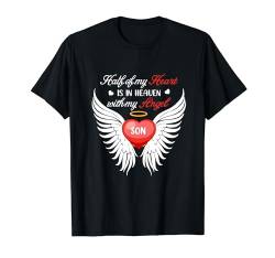Half Of Heart In Heaven With Angel Costume Memories Son T-Shirt von Family Men Vacations Costume