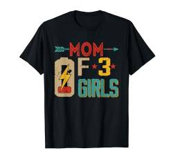 Mom Of 3 Adorable Kid Girls Costume Battery Mother's Day T-Shirt von Family Mother's Day Costume