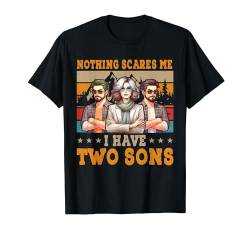 Proud I Have Two Funny Sons Mother's Day Family Kids Lover T-Shirt von Family Mother's Day Costume