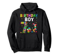 Geburtstag Junge Bausteine 7 Jahre alt Pullover Hoodie von Family Theme Kids Birthday Crew Shirts