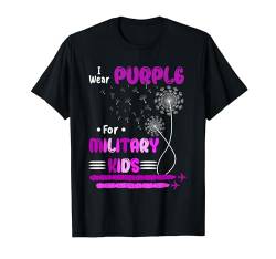 I Wear Purple For Military Kids Proud Costume Dandelions T-Shirt von Family Vacations Costume
