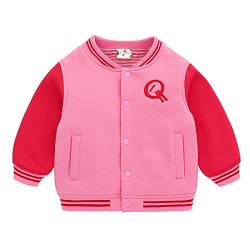 Famuka Baby Jacke Junge Mädchen Übergangsjacke Frühling Herbst Babykleidung Baby Jacket (Rosa, 100, 24 Monate) von Famuka