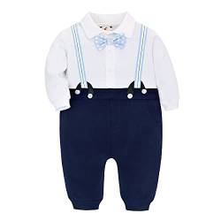 Famuka Baby Junge Anzug Strampler Taufe Hochzeit Babykleidung Outfit Festanzug (24 Monate, Polka-Punkte) von Famuka