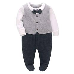 Famuka Baby Junge Anzug Taufe Hochzeit Partei Babykleidung (Grau, 18-24 Monate) von Famuka