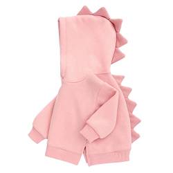 Famuka Baby Kapuzenpullover Kleinkinder Hoodie Jungen Mädchen Einfarbig Sweatshirt Pullover (9 Monate, 73, Rosa) von Famuka