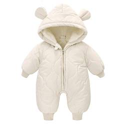 Famuka Baby Schneeanzug Baby Junge Baby Mädchen Winter Strampler Overall (Beige, 12M) von Famuka