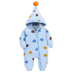 Famuka Baby Strampler Jungen Mädchen Spieler Overall Outfit Schlafanzug Baby Kleidung (3 Monate, 52, Blau) von Famuka
