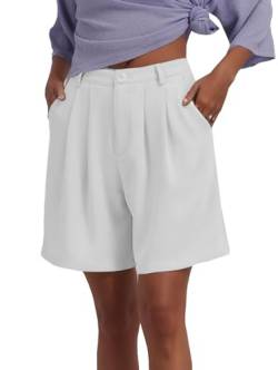 Famulily Damen Cute Hot Pants Mode Sommer Shorts Damen Sexy Elastische Taille Knopf Shorts Seitentaschen Weiß M von Famulily