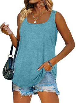 Famulily Damen Tank Tops Einfarbiges Oberteile ärmellose Sexy Casual Camisole Shirt Weste T-Shirt Sommer Tunika Basic-top,hellgrün,M von Famulily