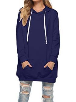 Famulily Sweatshirt Damen Warmer Pullover Pulloverkleid Damen Sportlich Marine L von Famulily