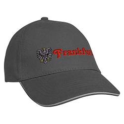 Fan-O-Menal Textilien Baseballcap mit Einstickung Adler Frankfurt 68261 Farbe grau von Fan-O-Menal Textilien