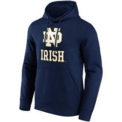 College Football Notre Dame Fighting Hoodie Kapuzenpullover Sweatshirt ** Irish Primary Logo ** Navy (as3, Alpha, m, Regular, Regular) von Fanatics