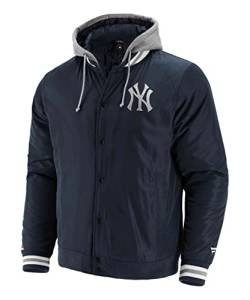 Fanatics - MLB New York Yankees Sateen Kapuzen Jacke Farbe Blau, Größe S von Fanatics