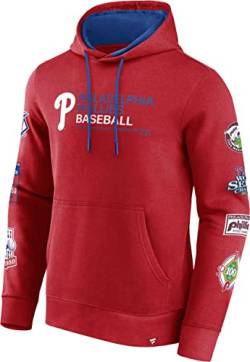 Fanatics - MLB Philadelphia Phillies Fleece Pullover Hoodie Farbe Rot, Größe XL von Fanatics