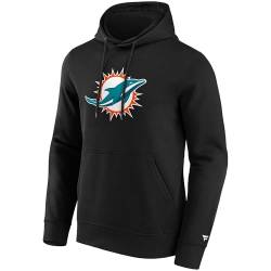 Fanatics Miami Dolphins Logo Männer Kapuzenpullover schwarz L 80% Baumwolle, 20% Polyester NFL, Sport von Fanatics