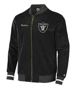 Fanatics - NFL Las Vegas Raiders Cord Bomber Jacke Farbe Schwarz, Größe M von Fanatics