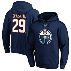 Fanatics - NHL Edmonton Oilers Iconic Name & Number Draisaitl Graphic Hoodie - Blau Farbe Blau, Größe XXL von Fanatics