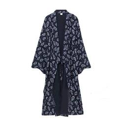 Fancy Pumpkin Herren-Bademantel „Yukata“, Kimonomantel, Saunamantel Gr. L, Mehrfarbig01 von Fancy Pumpkin