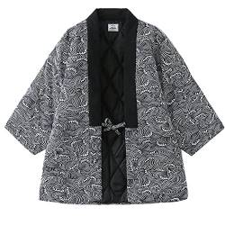 Fancy Pumpkin Unisex Baumwolle Kimono Jacke japanischen Retro warmen dicken Mantel-C1 von Fancy Pumpkin