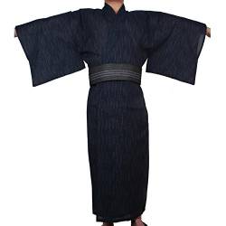 Jinbei Herren japanische Yukata japanische Kimono Home Robe Kleid # 09 [Größe XL] von Fancy Pumpkin