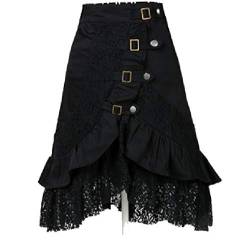 Damen Corsagenkleid Steampunk Gothic Corsage Lang Rock-Hexenkostüm Karneval Fasching von Fancyland