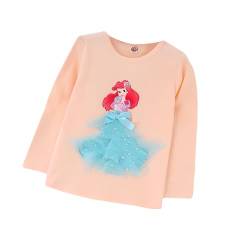 ELSA und Anna T-Shirt Glanz Langarmshirt Frozen 2 Eiskönigin 2 Prinzessin Eisprinzessin Mädchen Kinder (100cm, Princess-pinkblue) von Fancyland