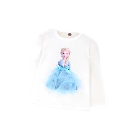 ELSA und Anna T-Shirt Glanz Langarmshirt Frozen 2 Eiskönigin 2 Prinzessin Eisprinzessin Mädchen Kinder (120cm, ELSA-whiteblue) von Fancyland