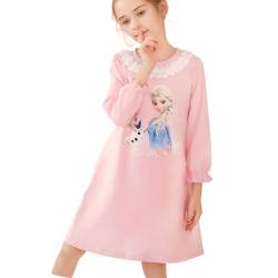 Fancyland ELSA Mädchen Nachthemd Kinder Frozen 2 Schlafanzug Nachtkleider Langarm Eiskönigin 2 Prinzessin Eisprinzessin (Rosa, 110) von Fancyland