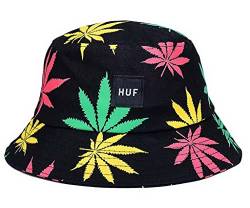 Fancyland Unisex Buschhut Sonnenhut Bucket Hat Fischerhut Cannabis Muster Mütze Sommer Outdoor Fischermütze (Bunt) von Fancyland