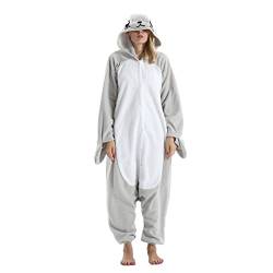 Einteiler Pyjamas Erwachsene Tierkostüm Onesie Kostüme Damen Herren Pyjama Fasching Halloween Schlafanzug Cosplay Erwachsene Karneval von Fandecie