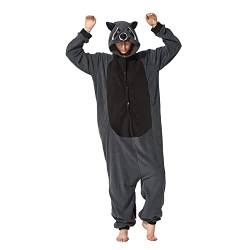 Einteiler Pyjamas Erwachsene Tierkostüm Onesie Kostüme Damen Herren Pyjama Fasching Halloween Schlafanzug Cosplay Erwachsene Karneval von Fandecie