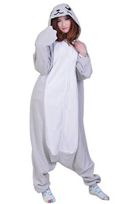 Fandecie Erwachsene Tier Kostüm Tierkostüm Tier Schlafanzug Pyjamas Jumpsuit Damen Herren Cosplay für Tier Fasching Karneval Halloween von Fandecie