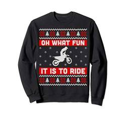 Oh What Fun It Is To Ride Motocross Ugly Christmas Sweater Sweatshirt von Fandy Christmas Clothing