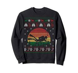 Vintage Diving Ugly Christmas Sweater Gift for Diver Sweatshirt von Fandy Funny Diving Clothing