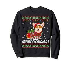 Corgi Dog Merry Corgmas Santa Corgi Ugly Christmas Sweater Sweatshirt von Fandy Most Wonderful Christmas Ugly Sweater