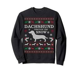 Dachshund Through the Snow Ugly Christmas Sweater Gift Sweatshirt von Fandy Most Wonderful Christmas Ugly Sweater
