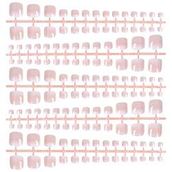 140 Stück Fußnägel Tips, Künstliche Falsche Nägel zum Aufkleben, Französisch Fussnägel Full Cover Nagelspitzen, Natürliche Zehennägel Tipps für Frauen Mädchen DIY Maniküre Dekoration, 14 Größen (C) von Fangehong