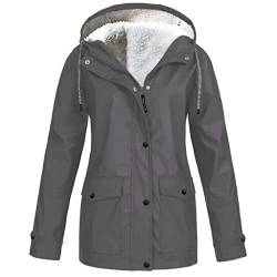 Fannyfuny Damen Gummierte Regenmantel Wasserdicht Regenparka Kurze Outdoorjacke Faltbar Fahrradjacke Damen Regenjacke Jacke Outdoor Atmungsaktiv für Sport Outdoor von Fannyfuny