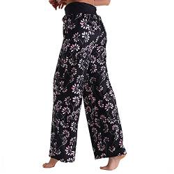 Fannyfuny Damen Jogginghose Sommerhose Haremshose Casual Basic Hose Jogginghose Bequeme Strandhose Hippie Hose Pumphose Harem-Stil Sommerhose von Fannyfuny