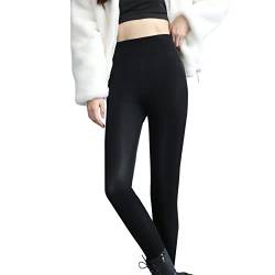 Fannyfuny Damen Winter-Leggins Sweatpants Yogahosen Winter Thermo Winterleggins Hohe Taille Winter Dicke Kompressionsleggings Thermo Strumpfhose Leggings Sporthose Thermohose von Fannyfuny