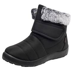 Fannyfuny Winterstiefel Damen Winterschuhe Wasserdicht Warm Plush Gefütterte Schneestiefel Stiefeletten Winter Outdoors Rutschfeste Stiefel Boots Gefüttert Kurzschaft Schlupfstiefel Boots Flach 170 von Fannyfuny