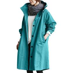 Regenjacke Damen Große Größen, Regenjacke Oliv Damen, Regenjacke 164, Regenjacke Jungen 164, Windjacke Damen Leicht, Regenmantel, Wasserdicht Atmungsaktiv Regenponcho Funktionsjacke Frauen von Fannyfuny