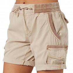 Shorts Damen Sommer Elegant Kurze Hosen Damen Sommer High Waist Sommer Linen Pants Leinen Hosen Haremshosen Weite Weiße Sommerhose Sommerhosen Luftige Leichte Haremshose Leinenhosen Elegant Leinenhose von Fannyfuny