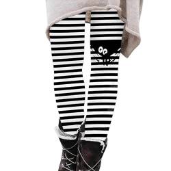 Thermo Leggings Damen Winter Wanderhose Wasserabweisend gefütterte Strumpfhosen Laufhose Outdoor Hosen Halloween Drucken Thermoleggins Lustig Bleistifthose Stretch Mode Hosen Lang Yogahose Jogginghose von Fannyfuny