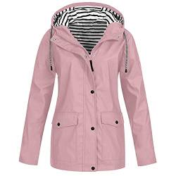 Wachsjacke Damen Leichte Fahrrad Outdoorjacke Regenanzug Übergangsjacke Sportswear Casual Übergröße Regenmantel Leichte Bergsteigerjacken in Übergröße Winddichte Jacke Leicht Wanderjacke Winddicht von Fannyfuny